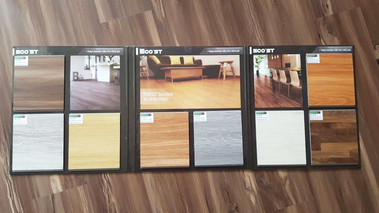 In Catalogue sàn nhựa, sàn gỗ và các mẫu vật liệu xây dựng