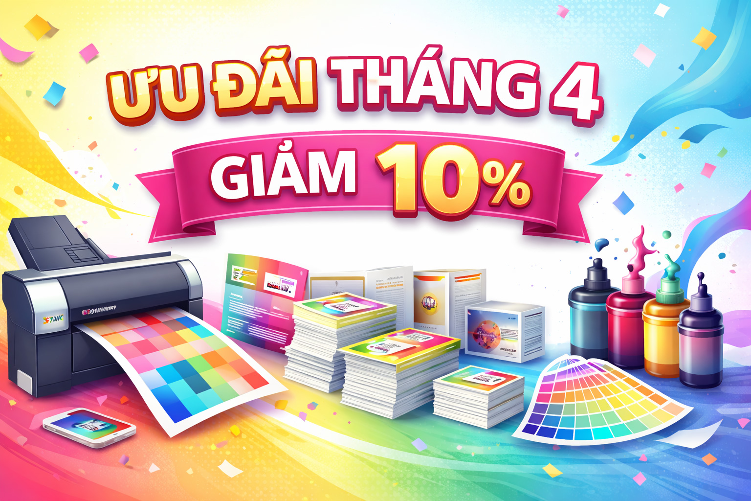 Ưu Đãi Tháng 4/2026 – Giảm 10% Cho Khách Hàng Đặt In Lần Đầu
