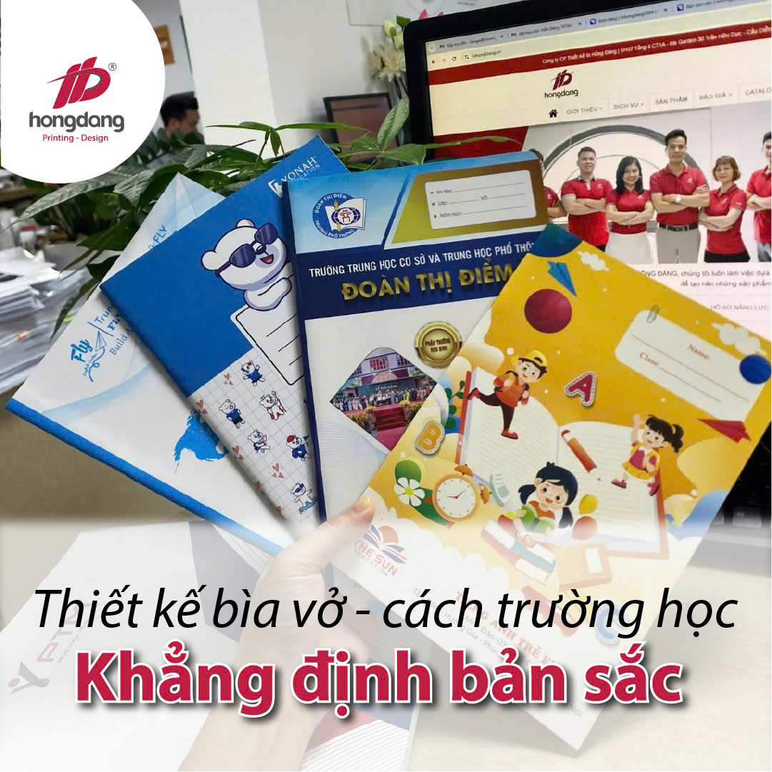 Thiết kế bìa vở: Cách trường học khẳng định bản sắc