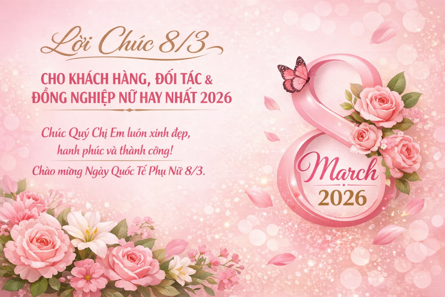lời chúc ngày 8/3 hay 2026