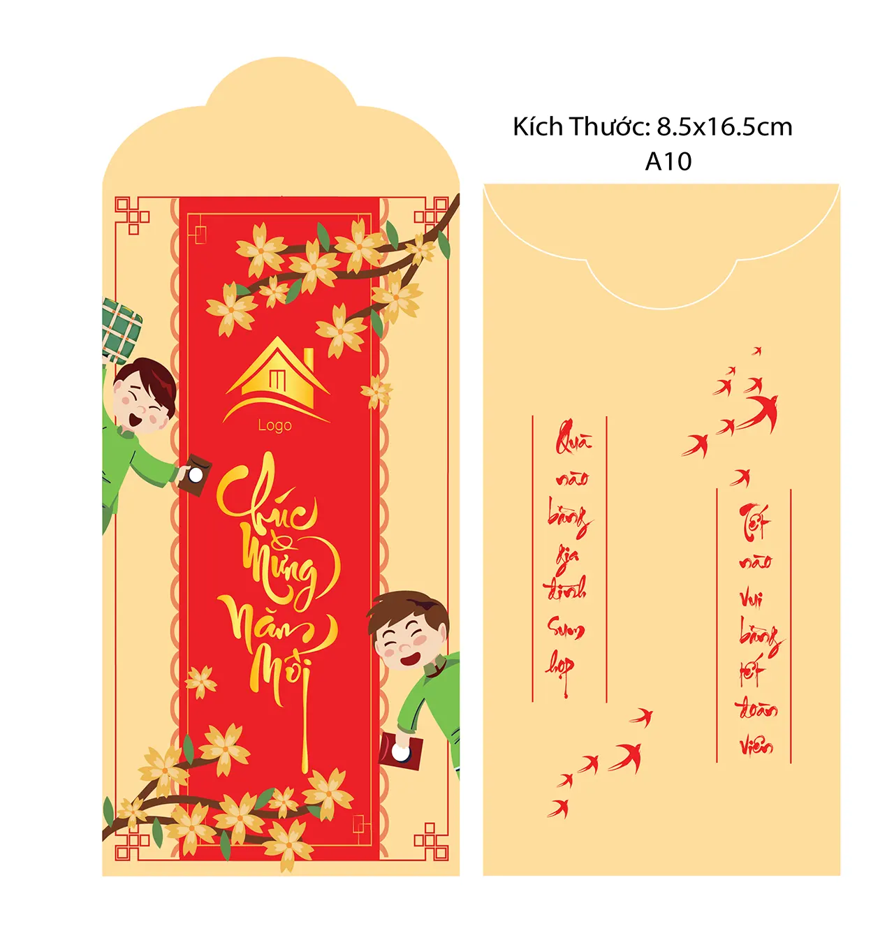 Mẫu bao lì xì hiện đại in offset chất lượng cao