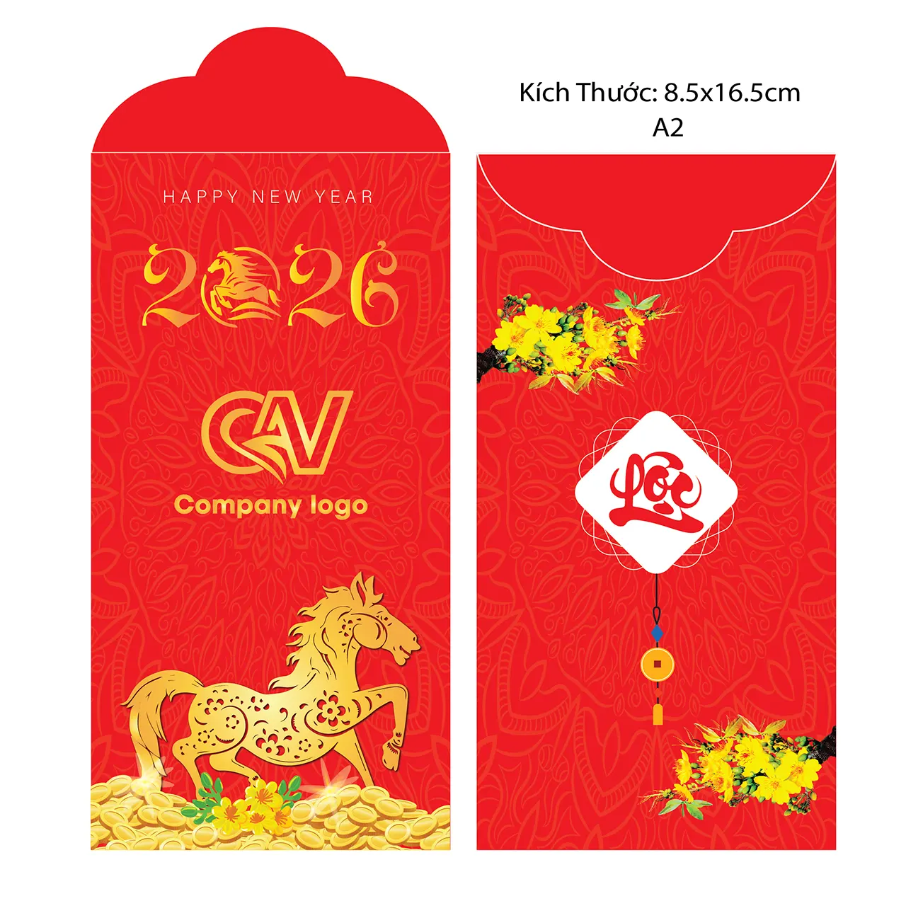 Mẫu bao lì xì Tết thiết kế độc quyền