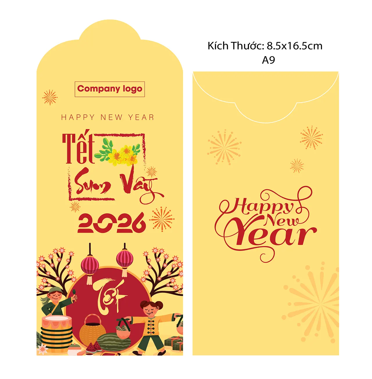 In bao lì xì đỏ truyền thống