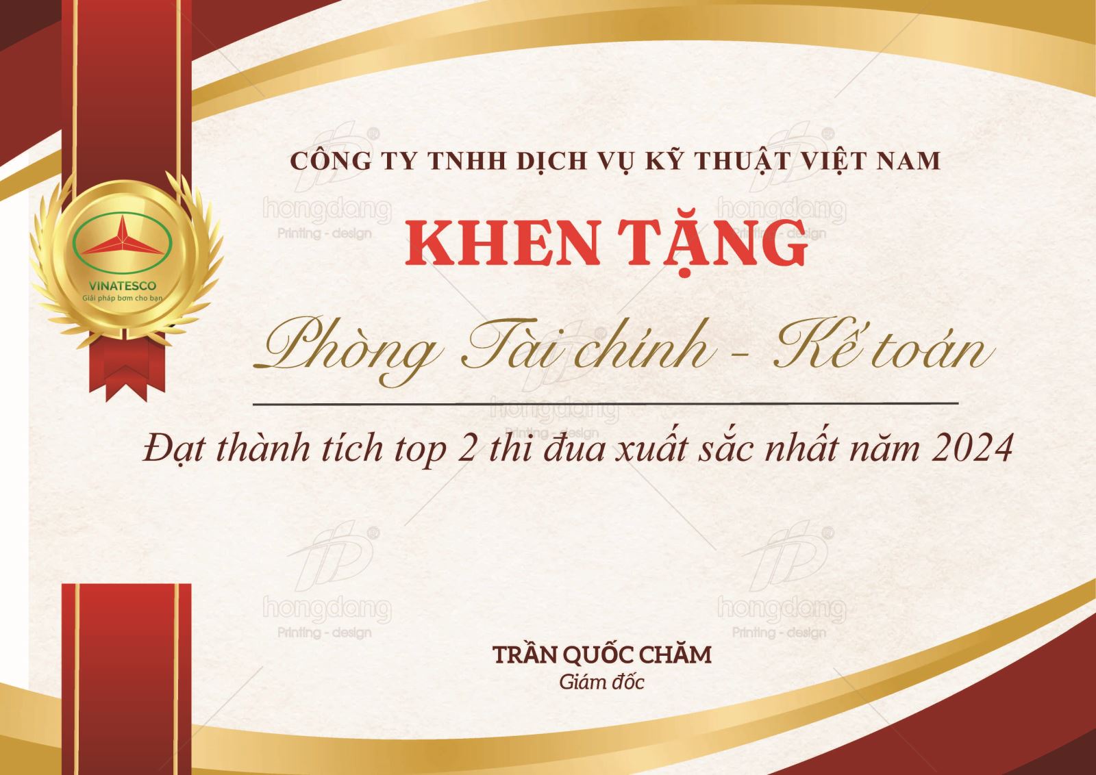 địa chỉ in giấy khen công ty doanh nghiệp