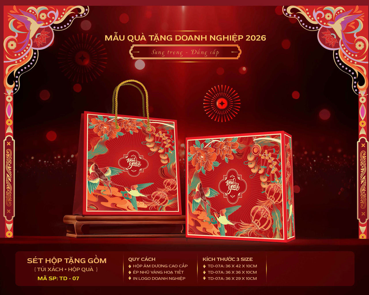 Thiết kế bao bì hộp quà Tết sáng tạo và tinh tế