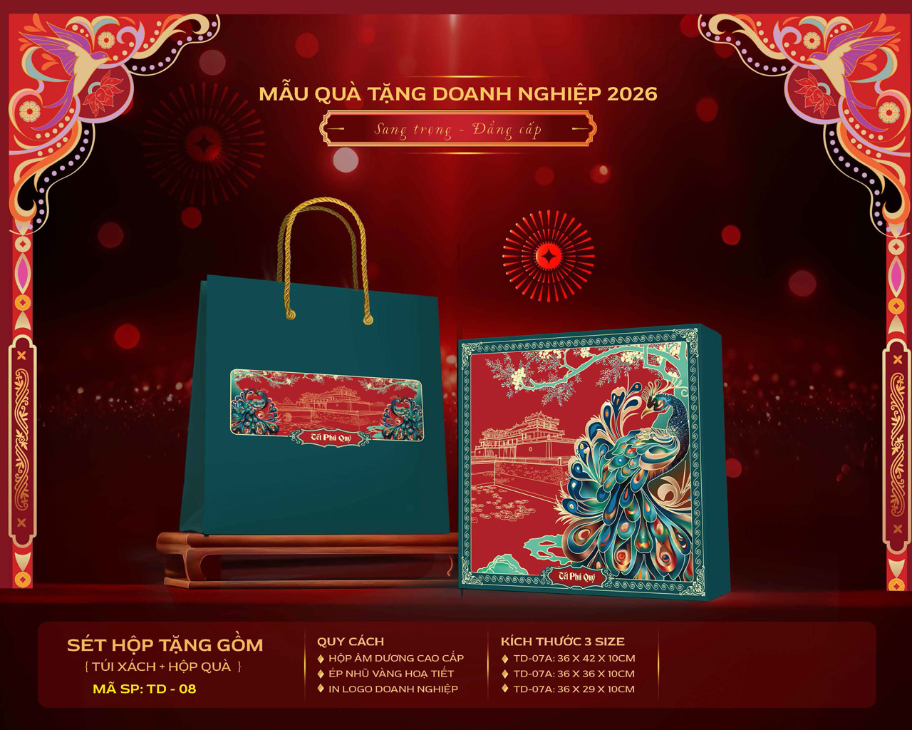 Thiết kế bao bì hộp quà Tết sáng tạo và tinh tế In hộp quà Tết cao cấp, giao hàng toàn quốc