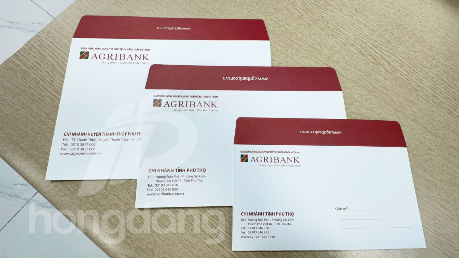 Mẫu phong bì ngân hàng Agribank