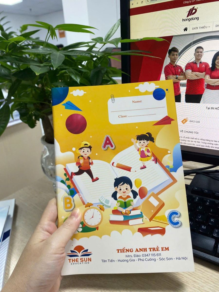 in vở trung tâm đào tạo