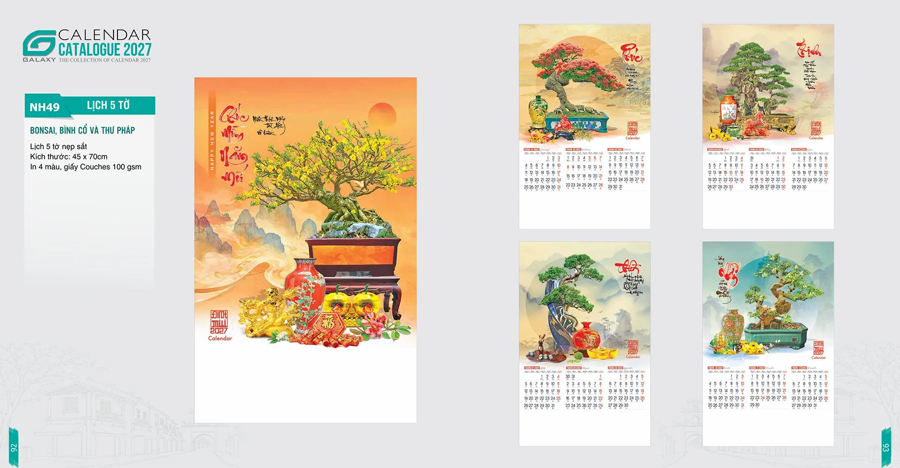 mẫu lịch nẹp thiếc đẹp