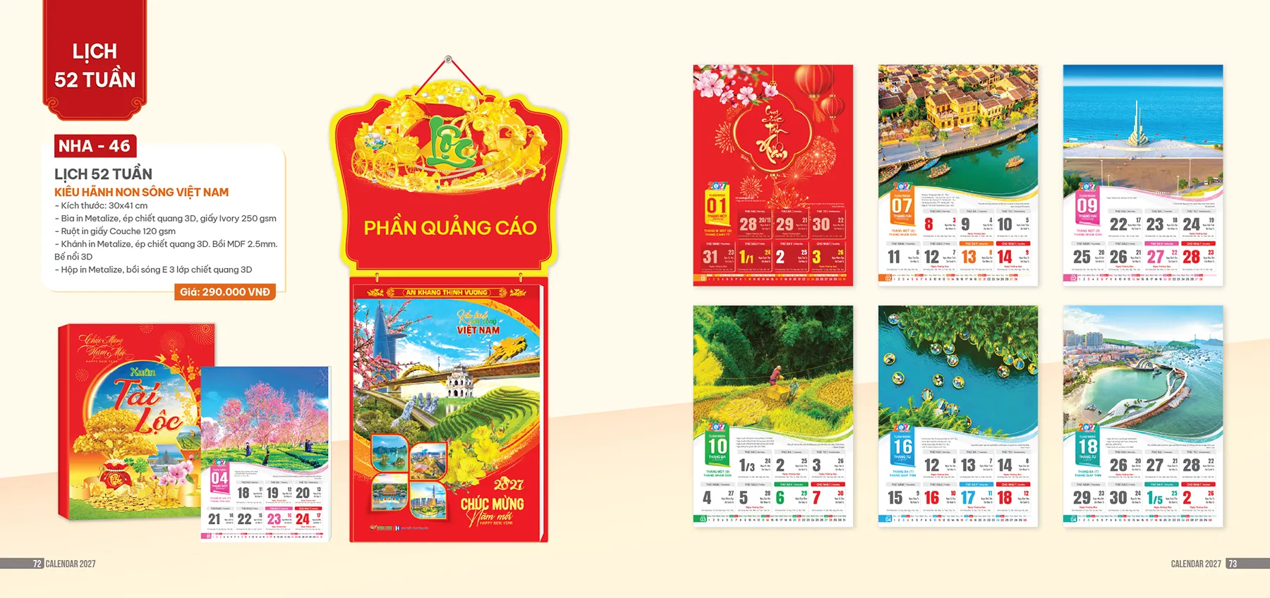 Lịch 52 tuần 2027 dành cho doanh nghiệp