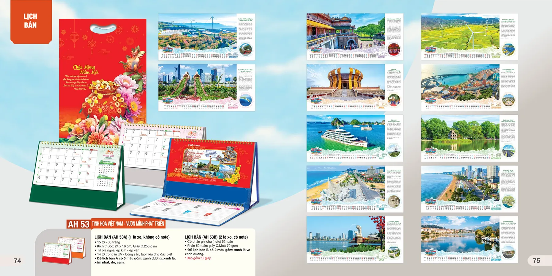 Lịch để bàn doanh nghiệp Tết 2027