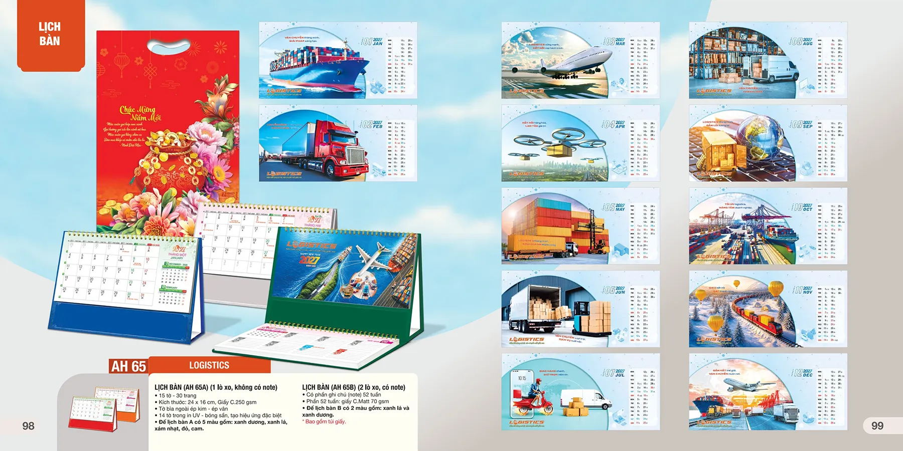 mẫu lịch bàn 2027