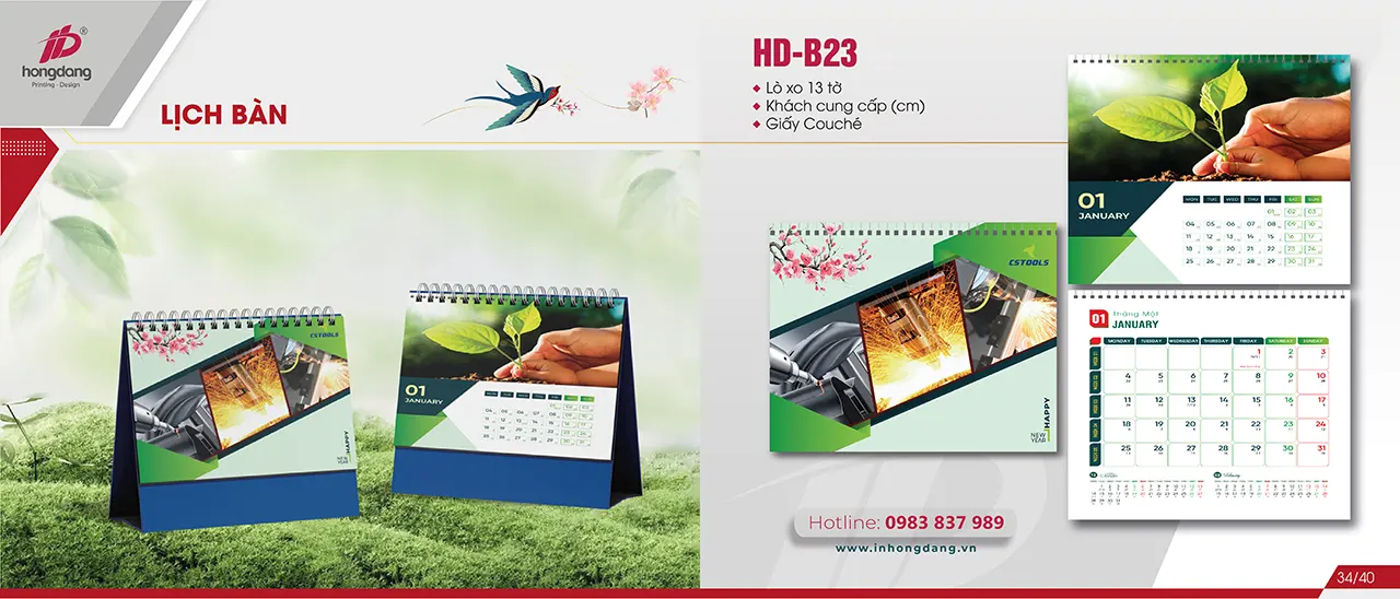 in lịch để bàn 2026 giá tốt chất lượng cao