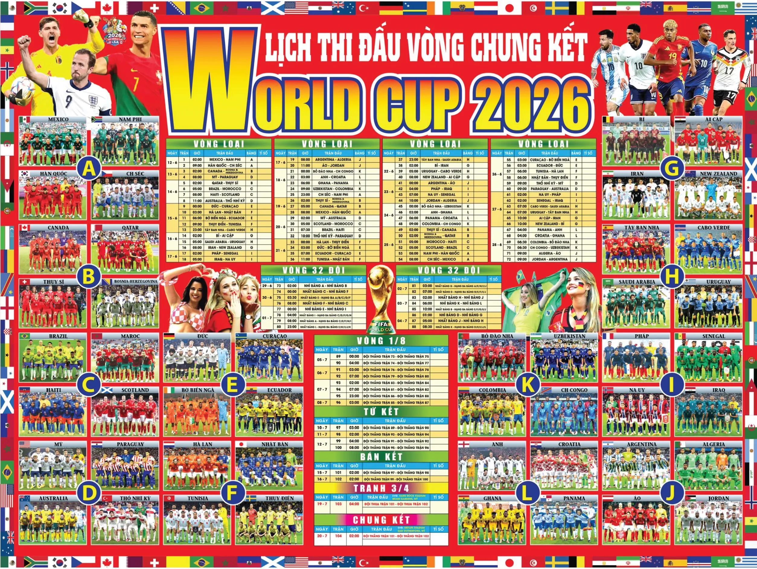 lịch thi đấu world cup 2026
