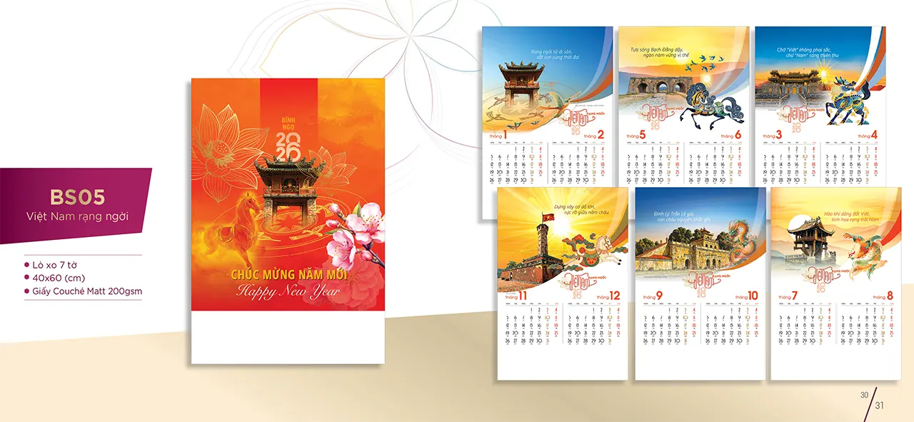 in lịch lò xo tại Hà Nội
