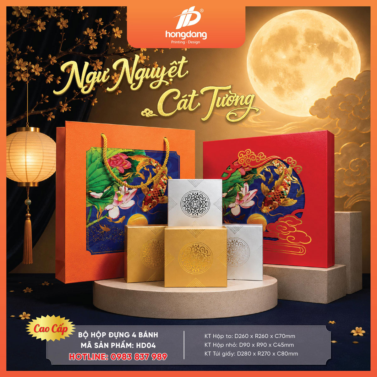 vỏ hộp quà trung thu cao cấp 2026